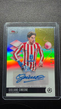 2025-26 Topps Finest UEFA Giuliano Simeone Base Autograph #BA-GS