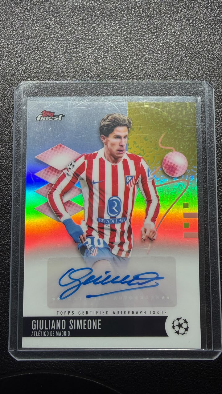 2025-26 Topps Finest UEFA Giuliano Simeone Base Autograph #BA-GS