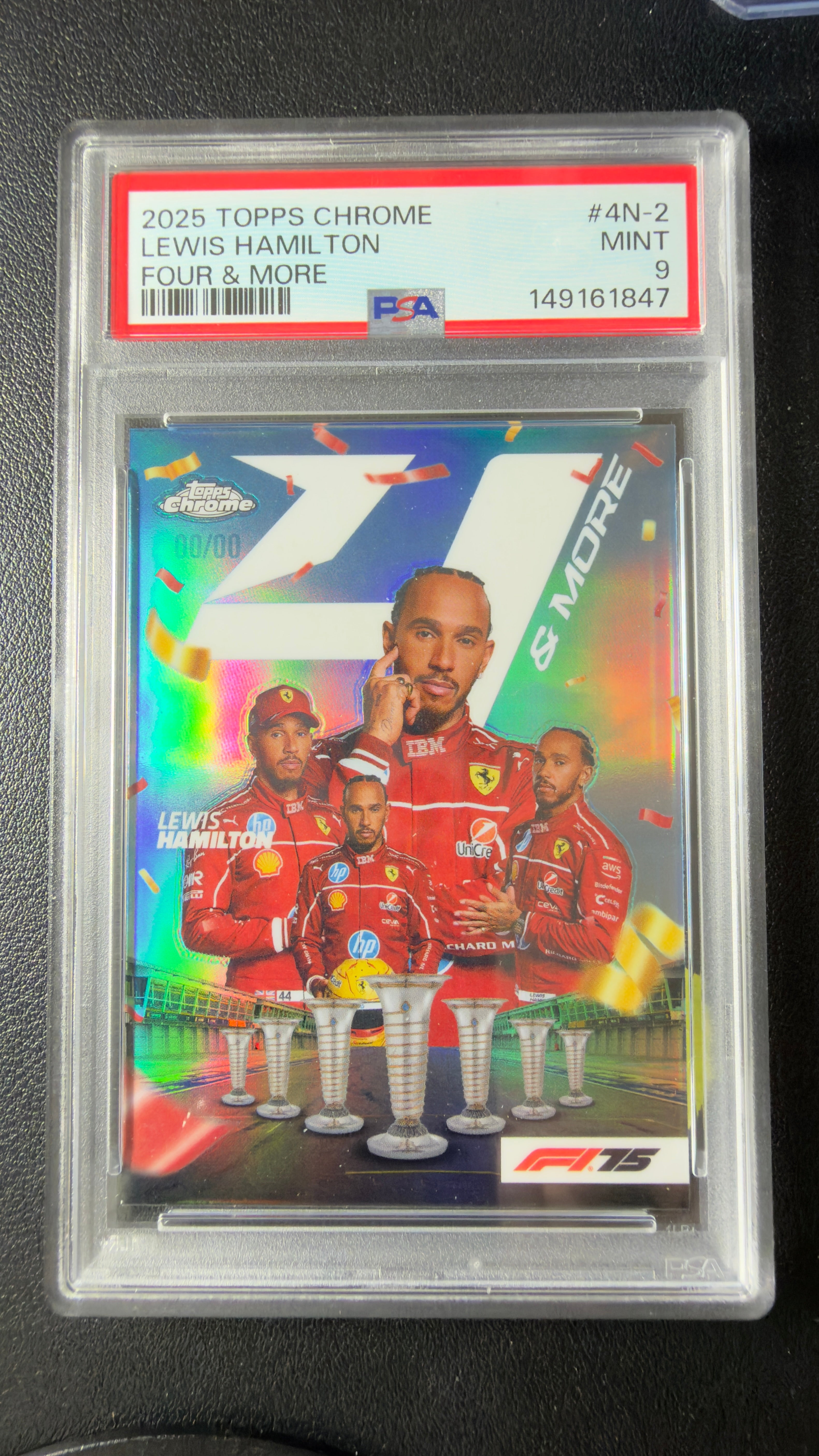 2025 Topps Chrome Formula 1 Lewis Hamilton Four & More #4N-2 PSA 9 Mint
