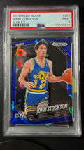 2024 Panini Prizm Black John Stockton Blue Ice #283 PSA 9 Mint