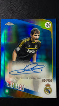 2021-22 Topps Chrome UEFA Iker Casillas Blue Refractor Auto #004/150 Real Madrid