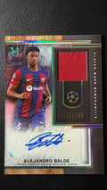 2023-24 Topps Museum Collection UEFA Alejandro Balde Auto Relic Aquamarine #045/199 FC Barcelona