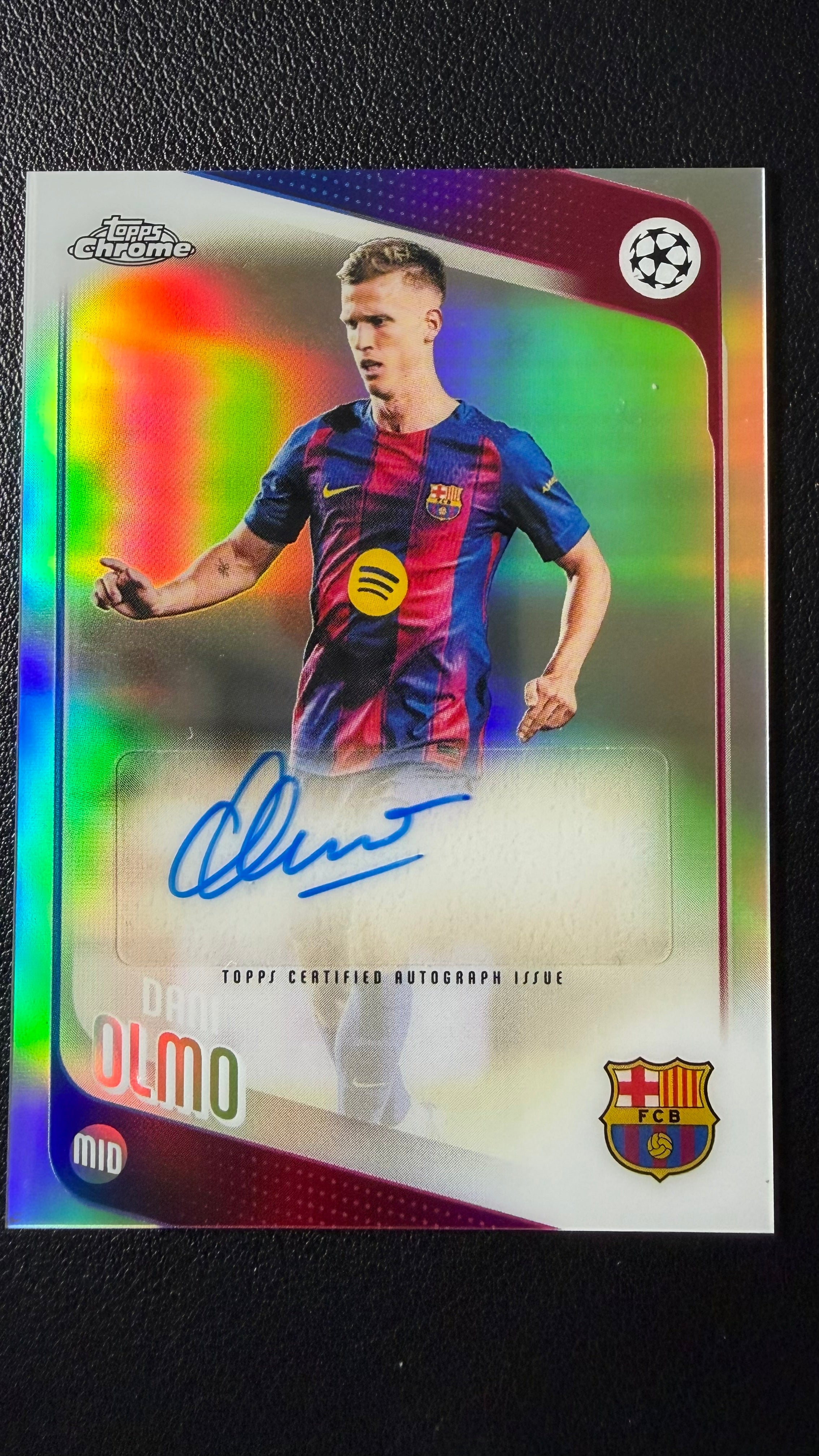 2024-25 Topps Chrome UEFA Dani Olmo Autograph FC Barcelona