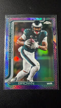 A.J. Brown 2025 Topps Chrome Purple Football Leather Refractor /75 #243 – Eagles