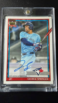 George Springer 2023 Topps Series 1 1988 Topps Baseball Autograph ’88A-GSP – On-Card Auto