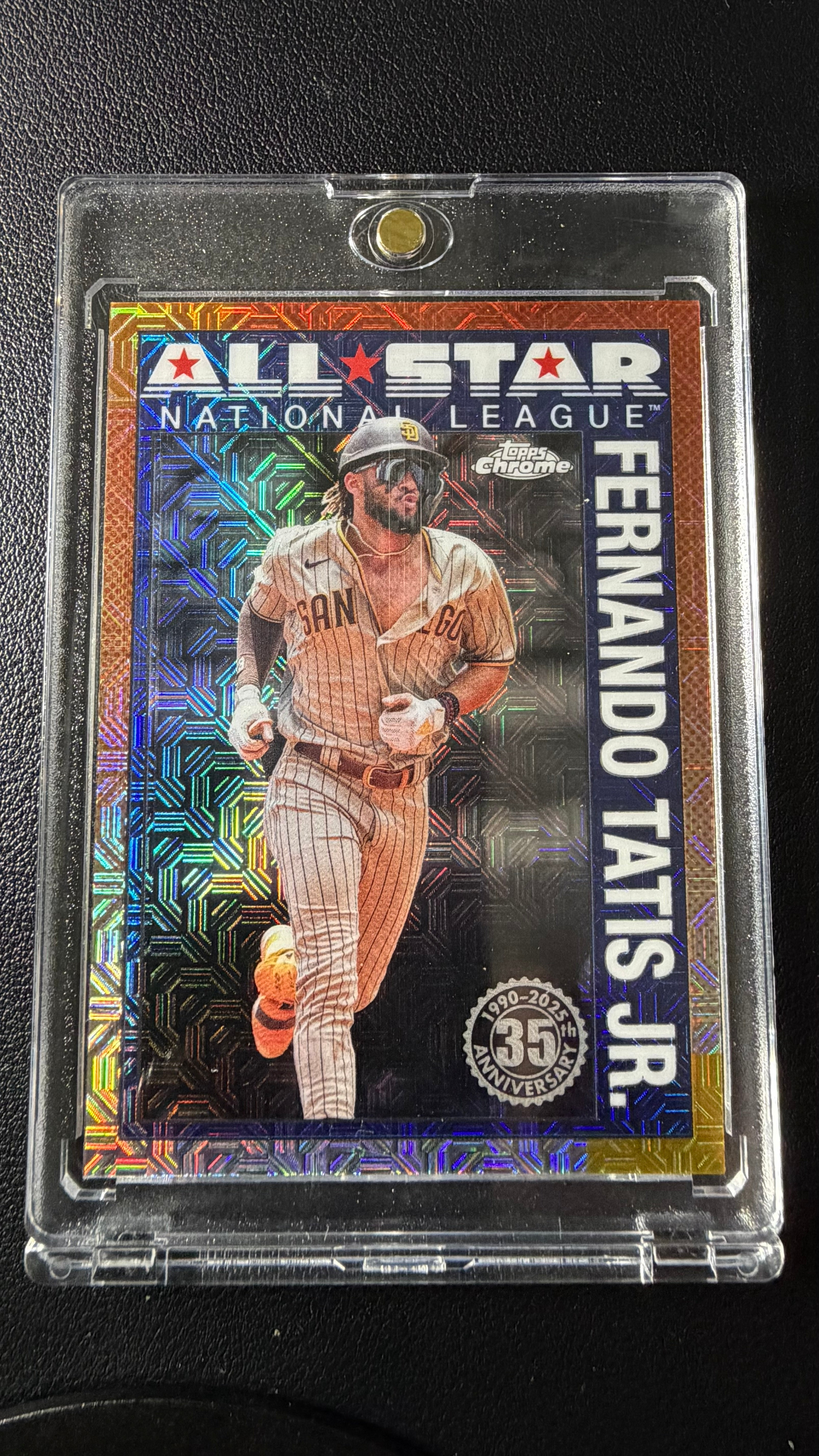 Fernando Tatís Jr. 2025 Topps 1990 Chrome All-Star Mojo Refractor #90ASC – San Diego Padres