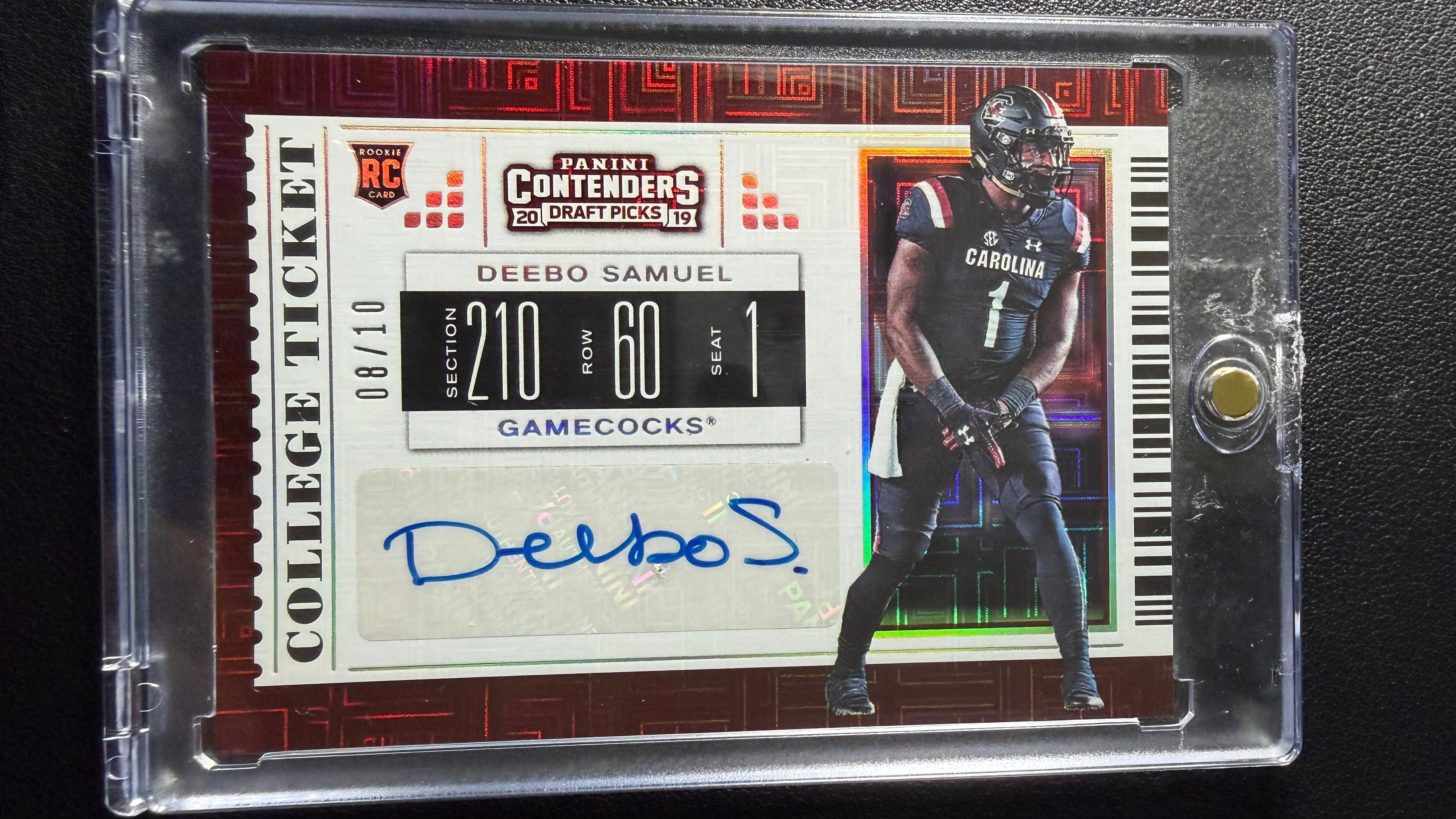2019 Panini Contenders Draft Picks Deebo Samuel College Ticket Rookie Auto #10/80 RC