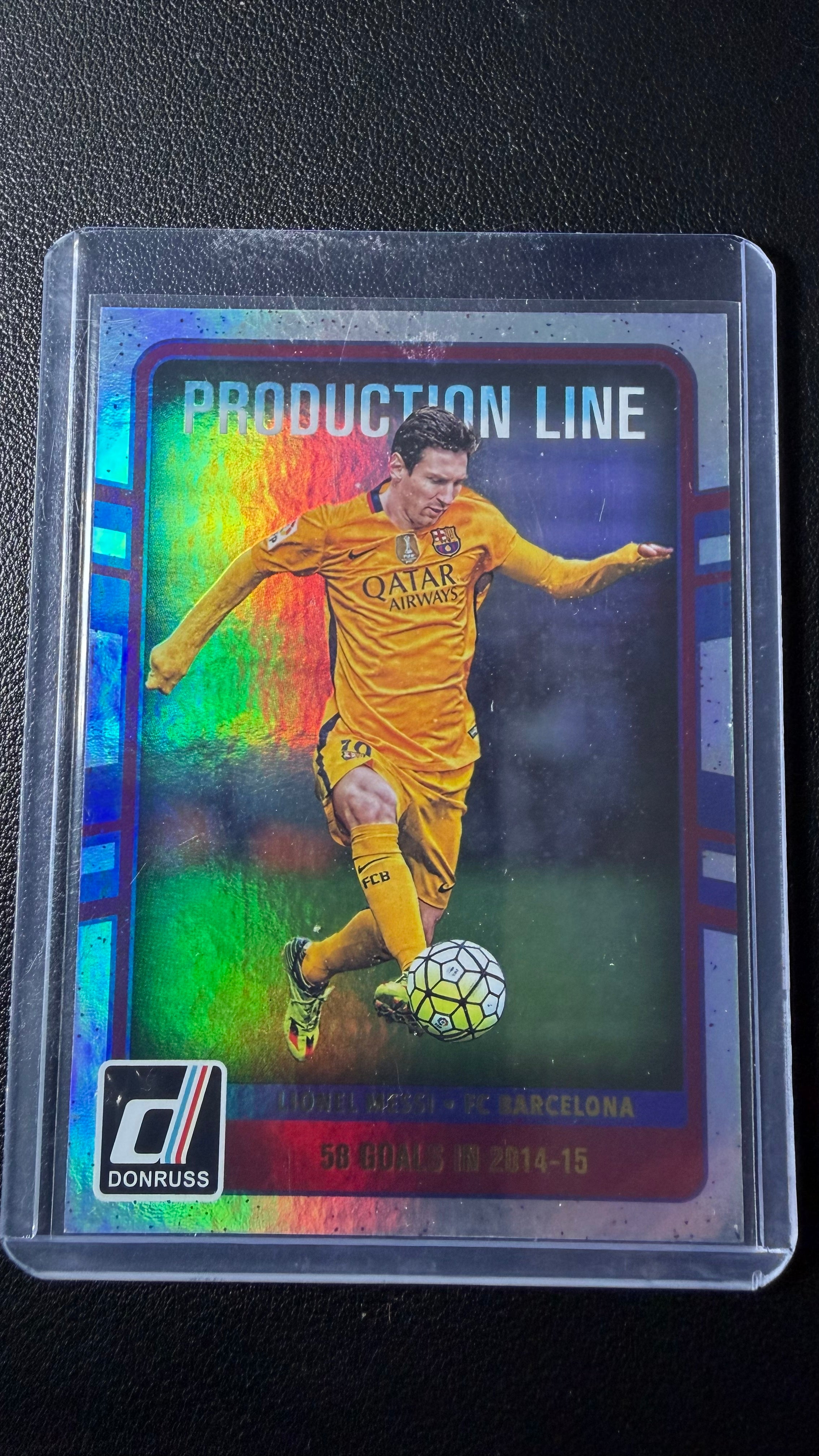 2015 Donruss Soccer Lionel Messi Production Line Insert FC Barcelona