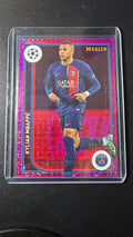 2023-24 Topps Merlin UEFA Kylian Mbappé Pink Mojo Refractor #058/275 PSG