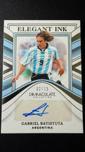 Gabriel Batistuta 2023-24 Panini Immaculate Collection Elegant Ink Silver Auto #02/15 Argentina