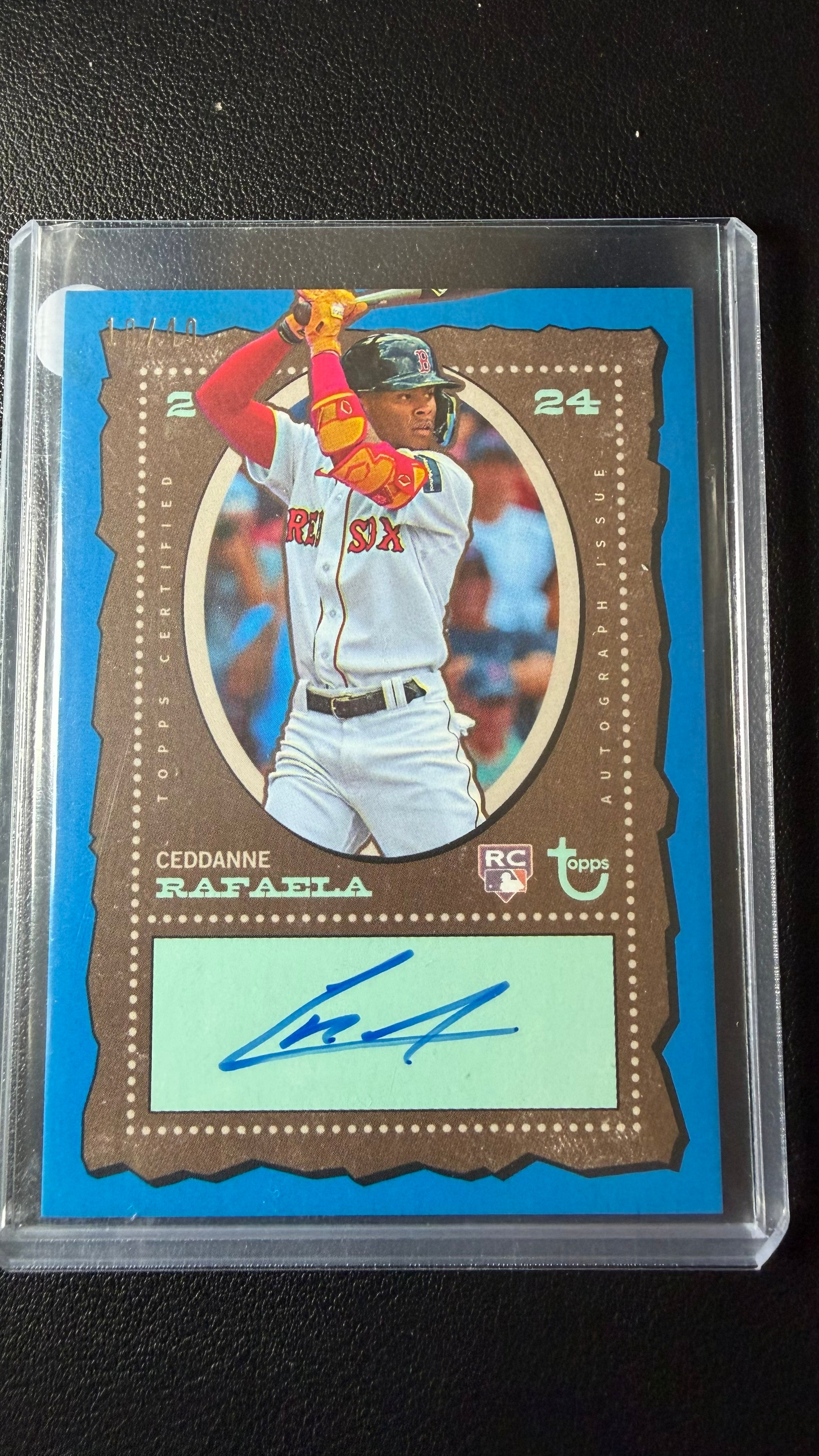 2024 Topps Certified Ceddanne Rafaela RC On-Card Autograph Blue Parallel
