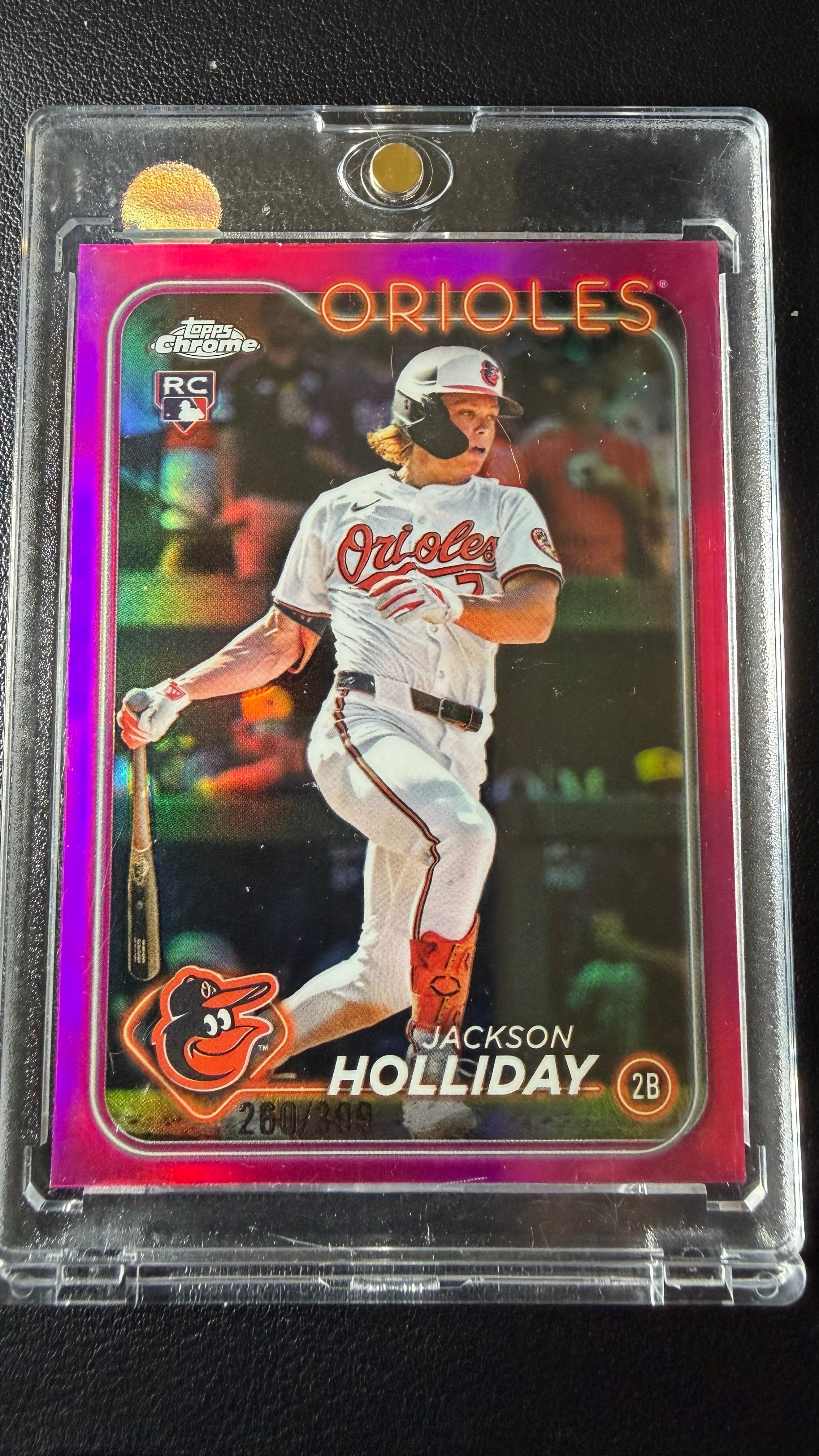 2024 Topps Chrome Jackson Holliday Rookie Card Purple Refractor #260/299