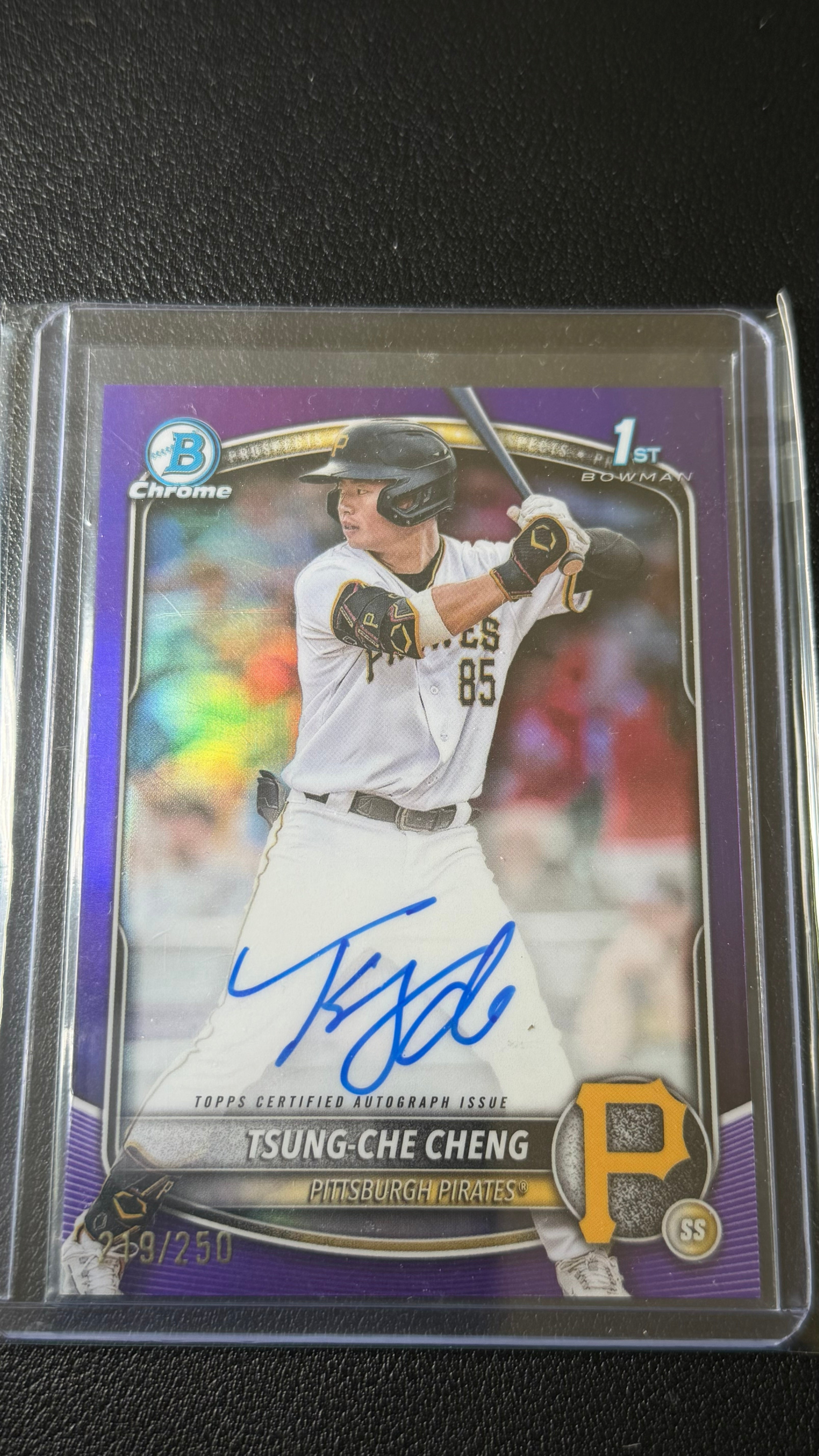 2024 Bowman Chrome 1st Bowman Tsung-Che Cheng Purple Refractor Auto /250