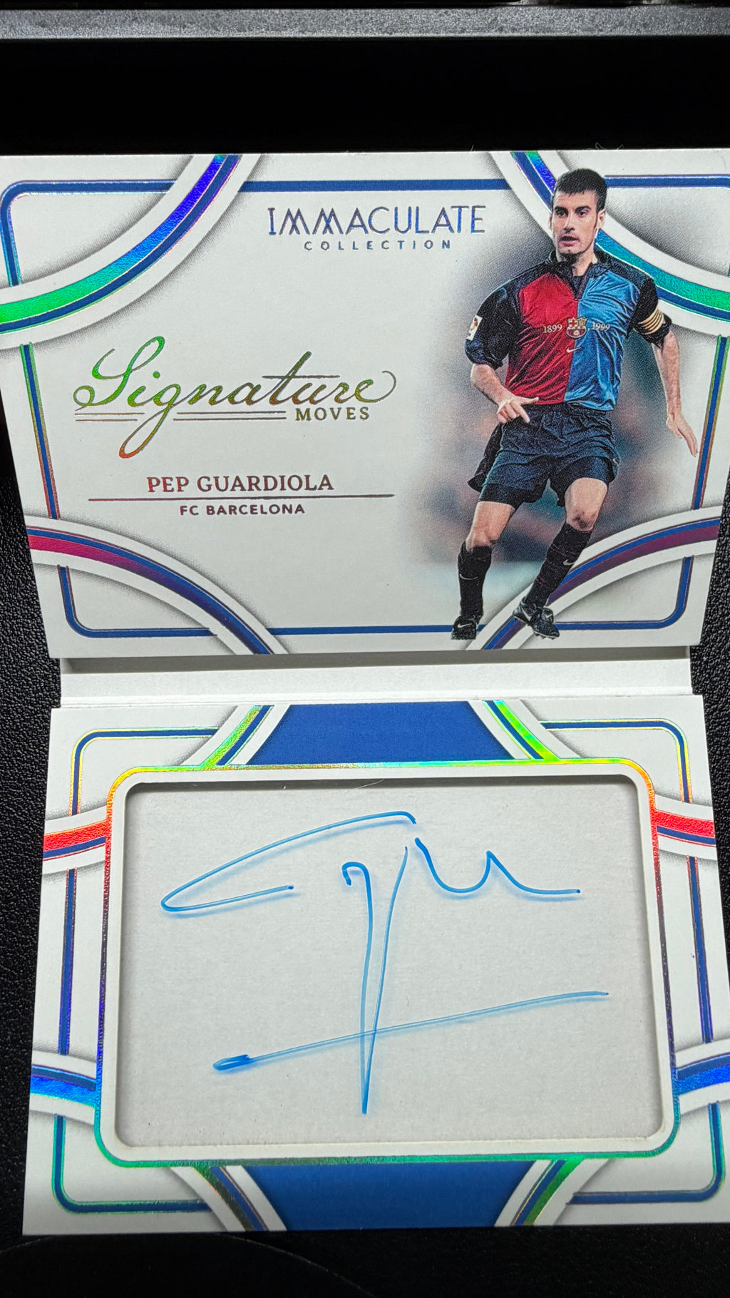 2024-25 Panini Immaculate Pep Guardiola Signature Moves Auto Booklet 49/99
