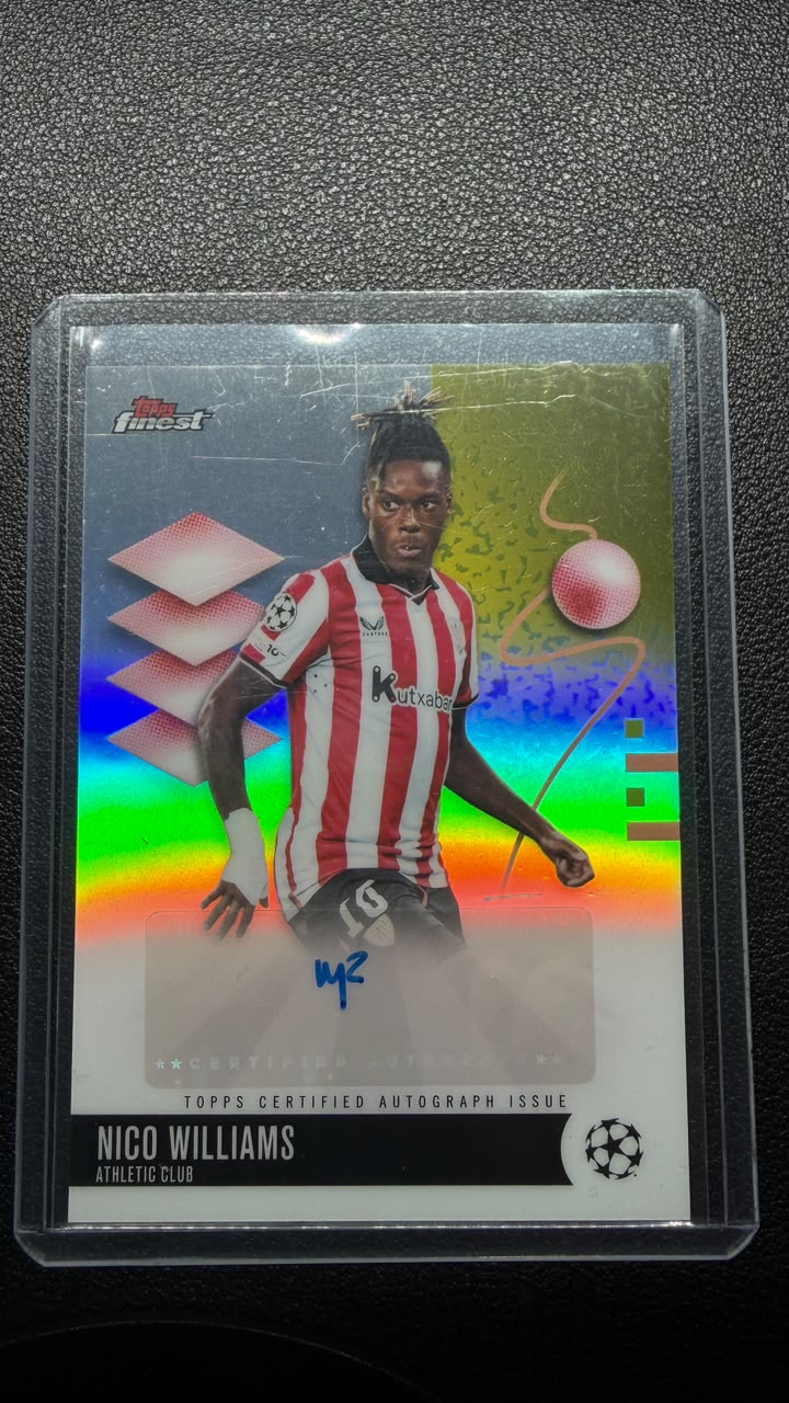 2025-26 Topps Finest UEFA Nico Williams Base Autograph #BA-NW