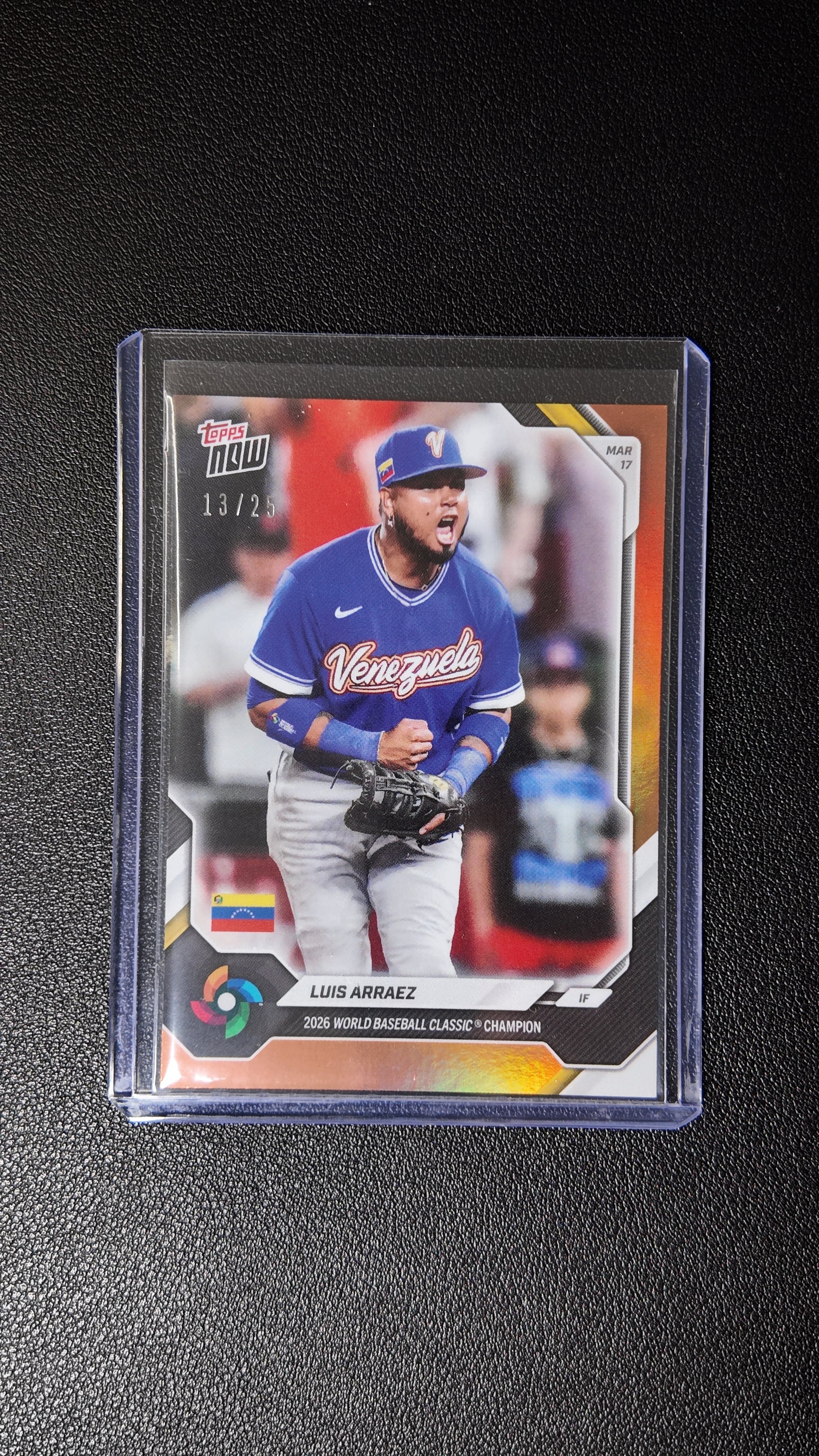2026 Topps Now World Baseball Classic Champion Luis Arráez – Team Venezuela