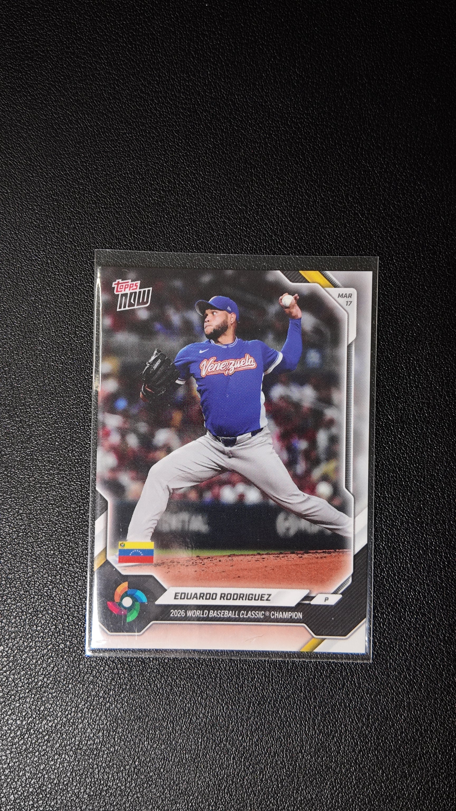 2026 Topps Now World Baseball Classic Champion Eduardo Rodríguez – Team Venezuela