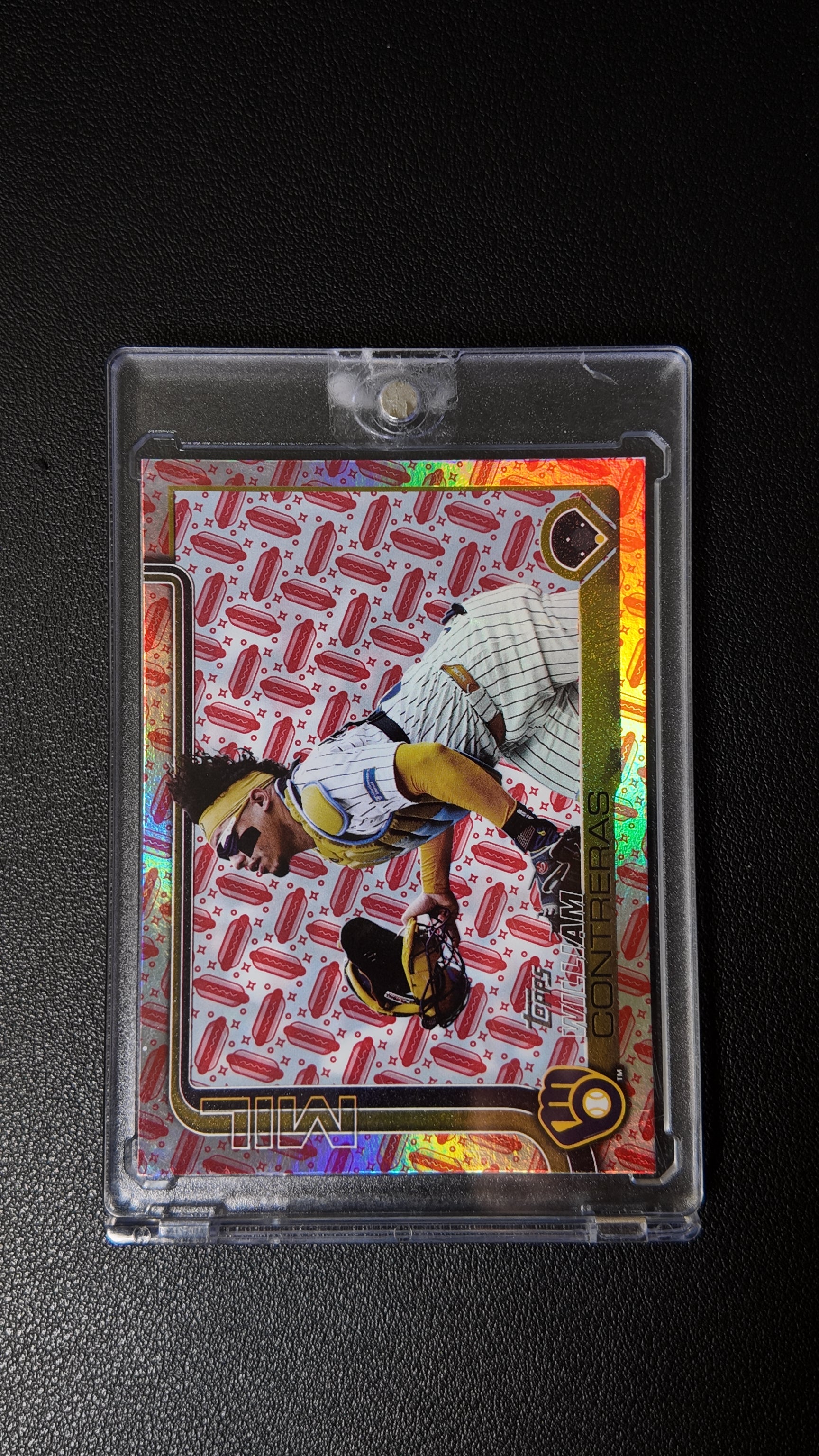 2025 Topps Team Mascots William Contreras Bratwurst Pattern – Milwaukee Brewers