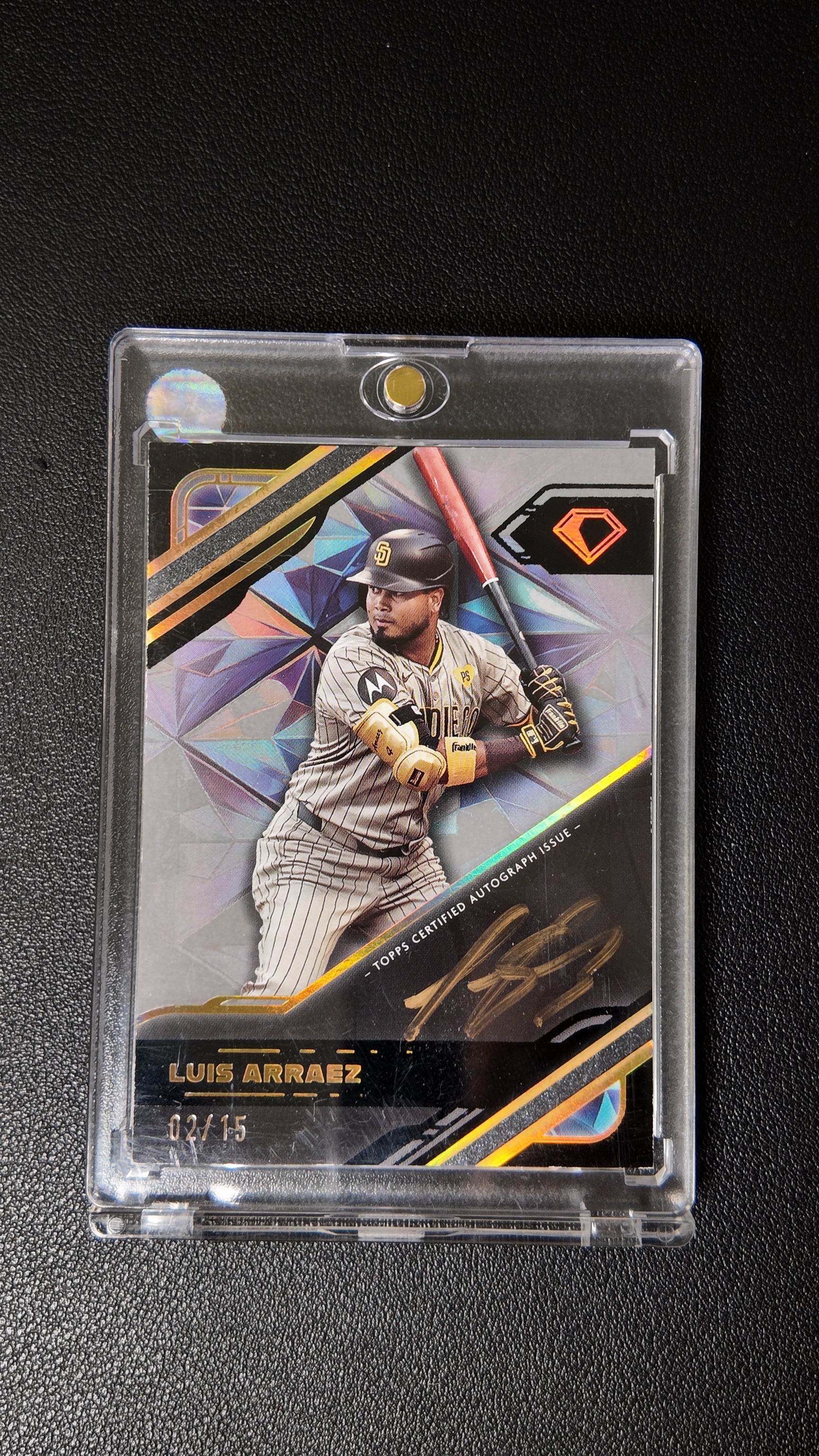 2024 Topps Diamond Icons Luis Arráez Black PolychromatINK Gold Ink Auto /15