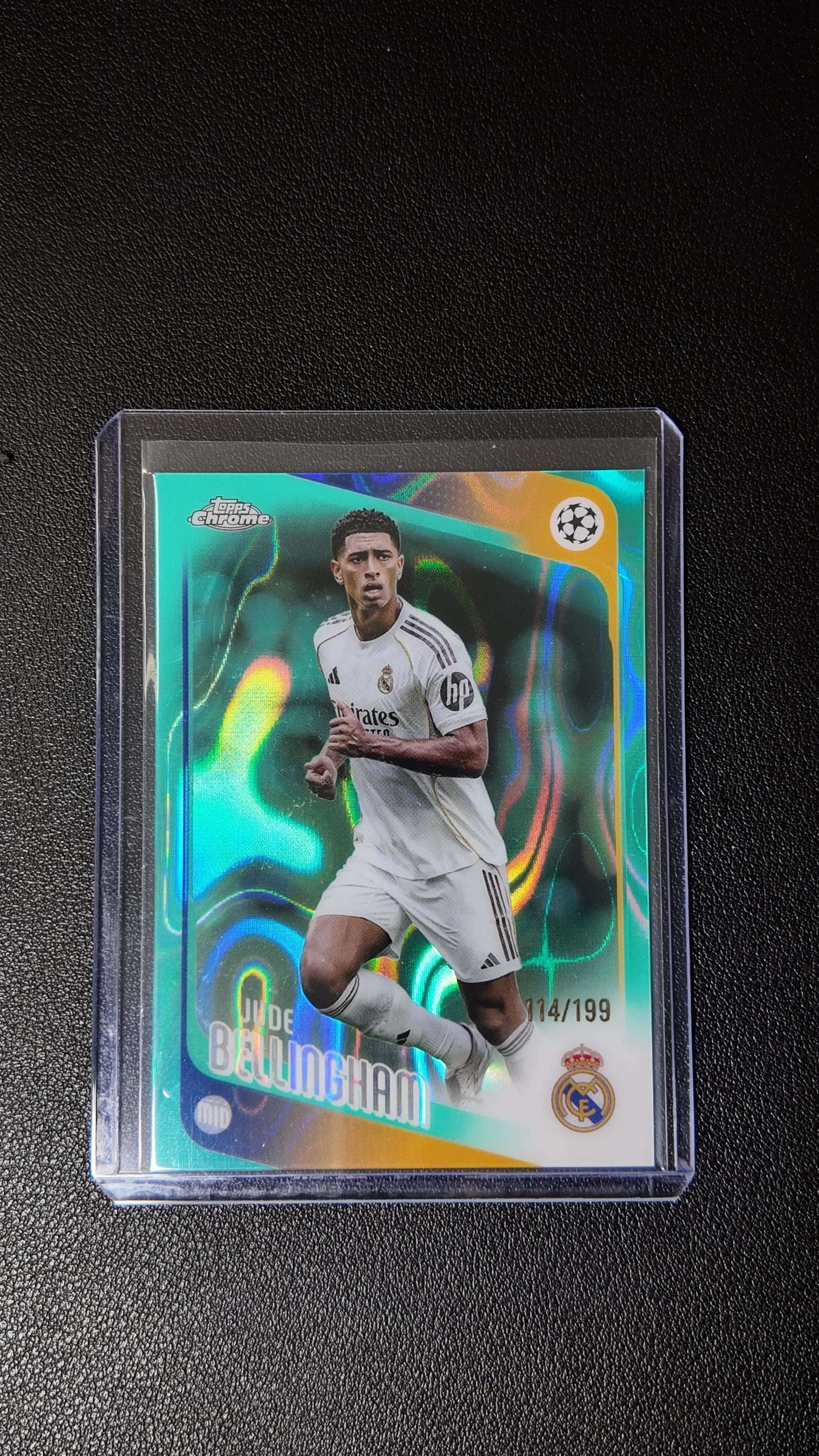 2024-25 Topps Chrome UEFA Aqua Lava Refractor /199 – Jude Bellingham | Real Madrid