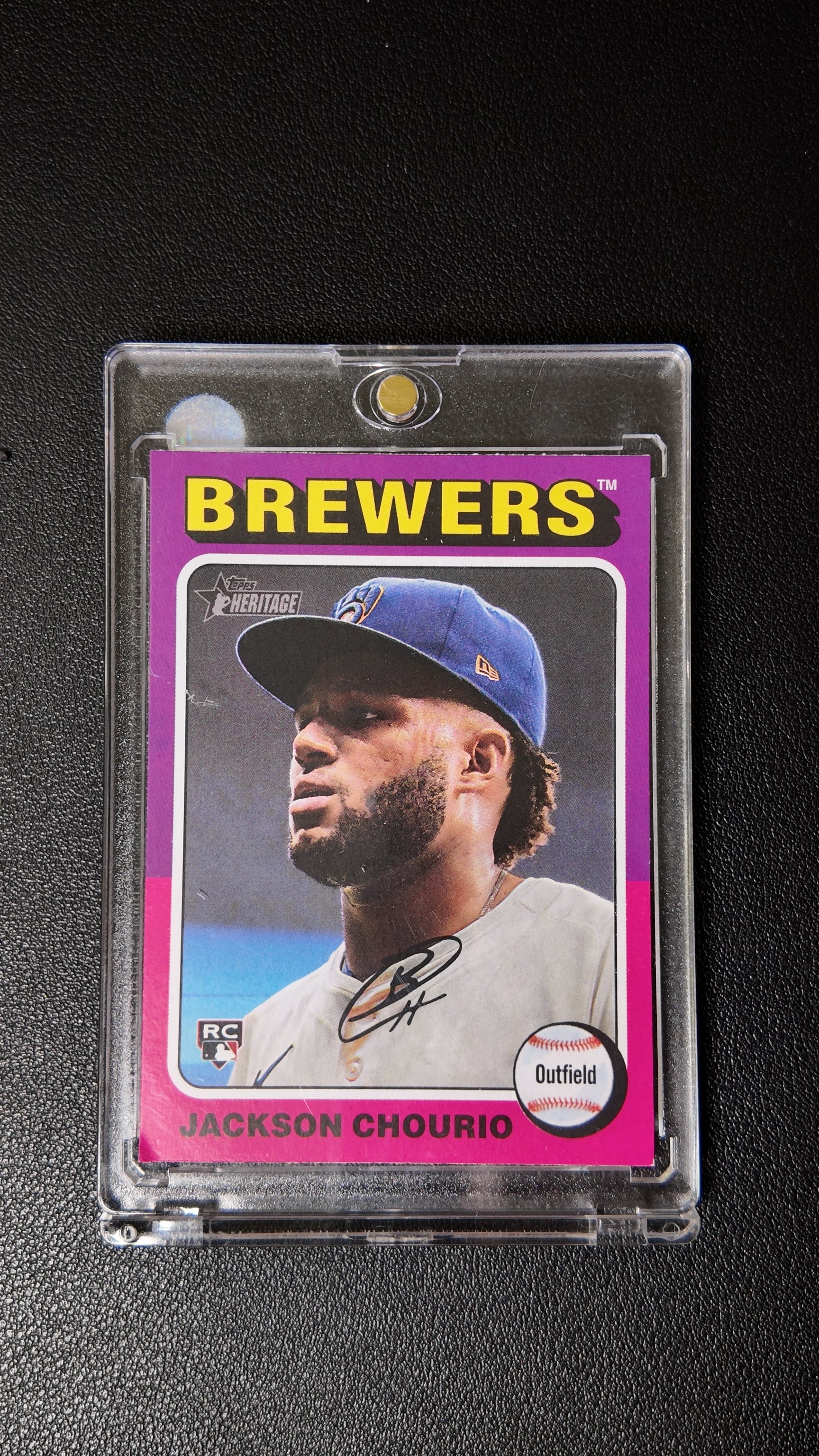 2024 Topps Heritage Purple Border RC – Jackson Chourio | Milwaukee Brewers