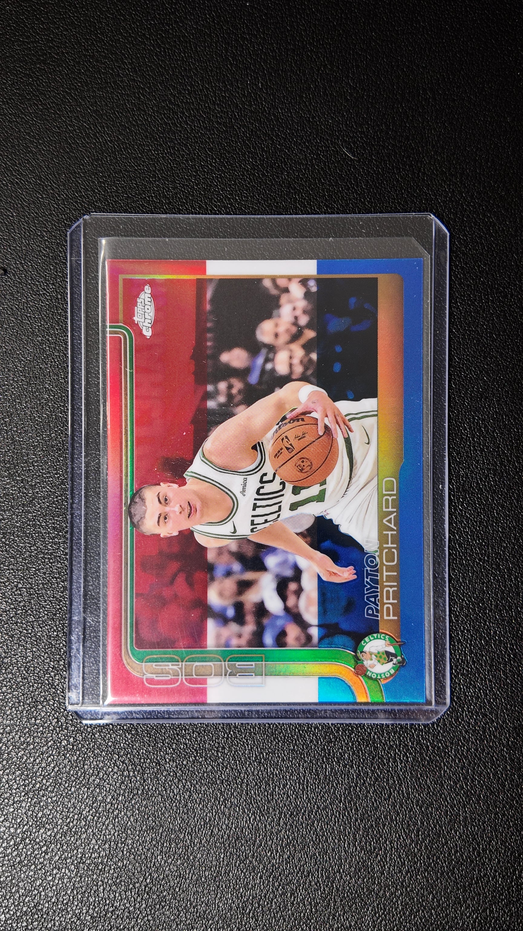 Payton Pritchard 2025-26 Topps Chrome Red, White & Blue Refractor
