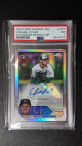 2023 Topps Chrome Update Rookie Autograph Refractor Ezequiel Tovar PSA 7